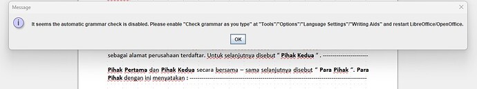 LibreOffice Error Message